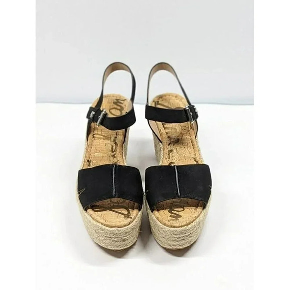 Sam Edelman Women's Maura Espadrille Wedge Sandals Black Size 9.5 M (MSRP $130) - Picture 5 of 12